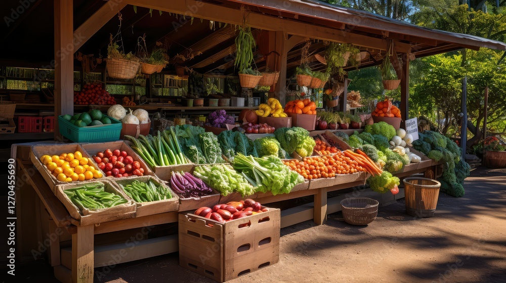 Fototapeta premium fresh vegetable oranic farm