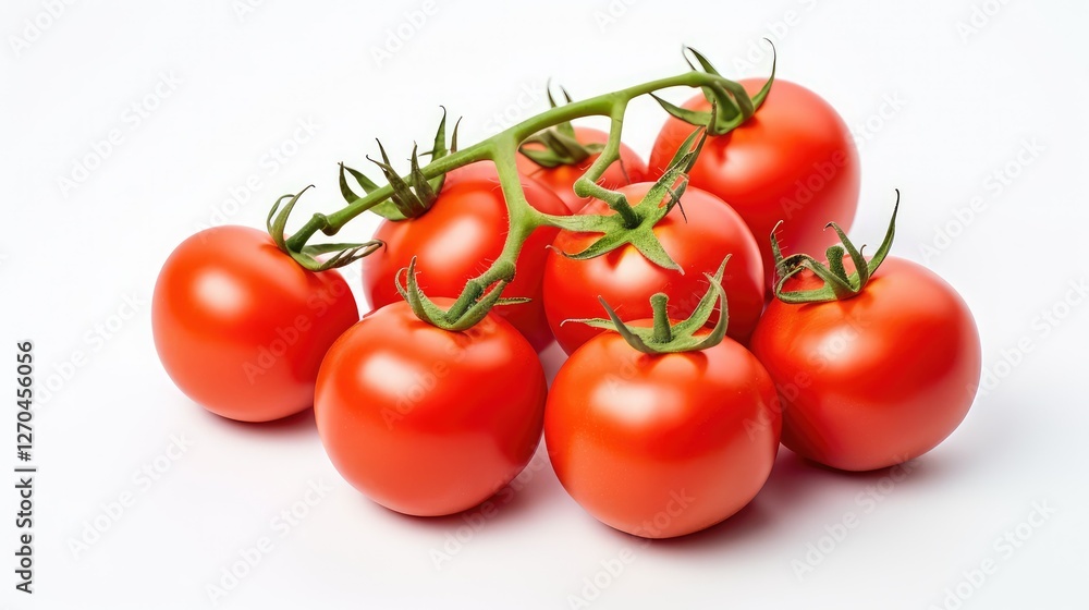 red tomatoes on white background red tomatoes on white background