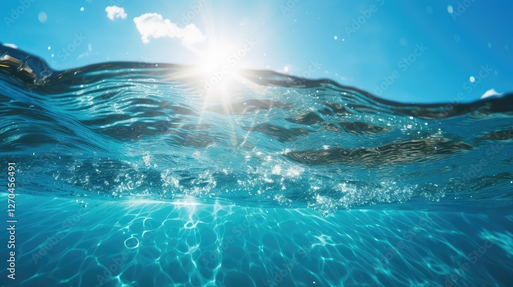 Fototapeta premium swimming blue water backgrounds