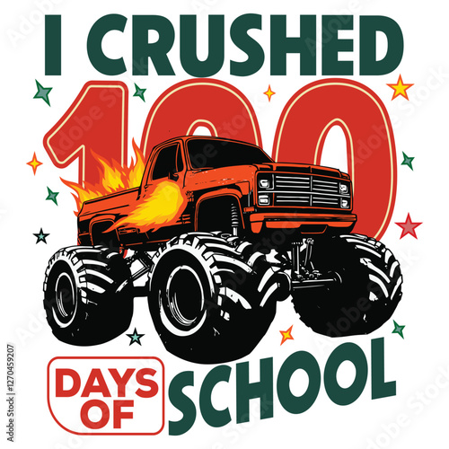 I crushed 100 days of School graphic design