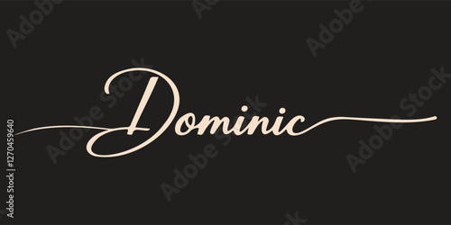 Elegant serif name "Dominic"—a refined typeface designed for luxury branding, high-end logos, and sophisticated typography. Perfect for premium designs, editorial layouts,  modern classic aesthetics.