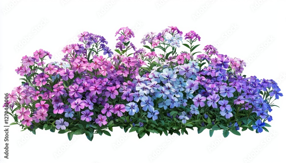 Vibrant Garden with Colorful Phlox Flowers in Pink, Purple, and Blue Hues Creating a Stunning Floral Display Vibrant Garden with Colorful Phlox Flowers in Pink, Purple, and Blue Hues Creating a Stunning Floral Display