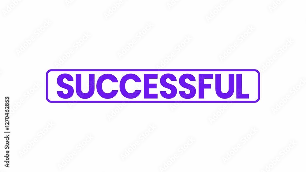 Successful text animation. Alpha matte with transparent background 4K resolution. Successful text animation. Alpha matte with transparent background 4K resolution.