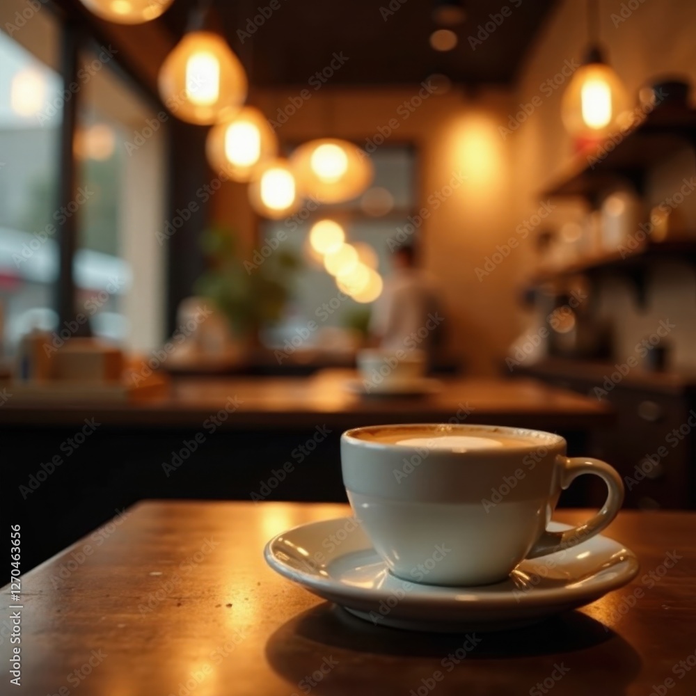 Warm coffee shop bokeh, blurred lights and textures, blurred lights, coffee shop Warm coffee shop bokeh, blurred lights and textures, blurred lights, coffee shop