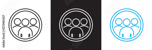 Customer, staff, employee icon.  isolated on white and black background. Vector illustration. EPS 10