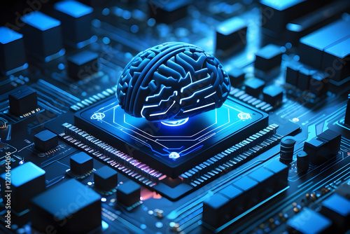 Abstract and creation of AI brain on the circuit chip,Modern techology,Chips production