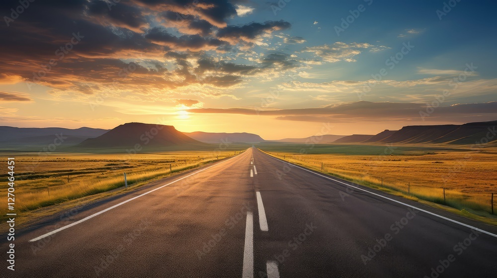 Naklejka premium freedom road destination