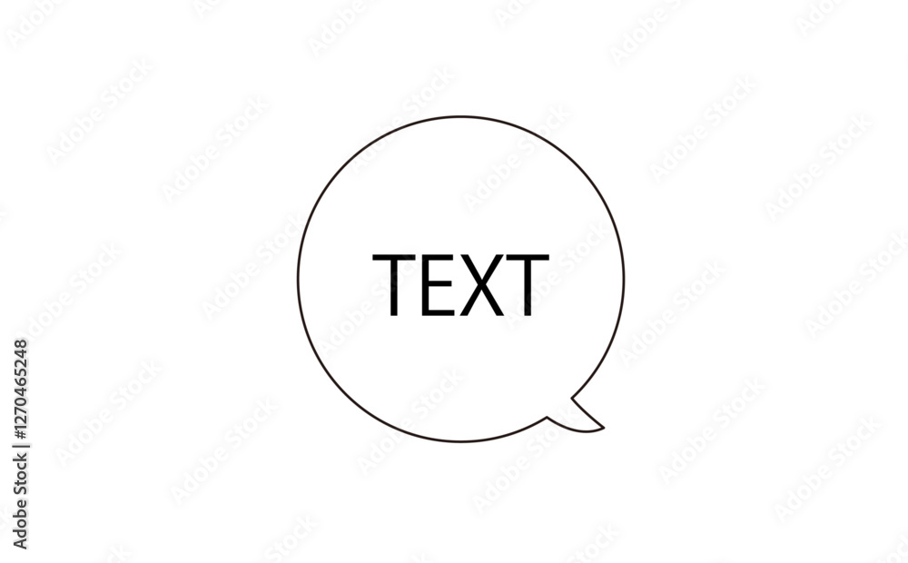 Obraz premium 丸い形の吹き出し(スピーチバブル)