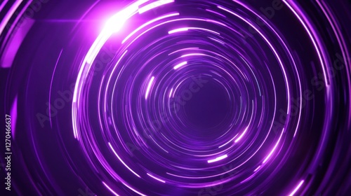 Abstract Purple Vortex of Light