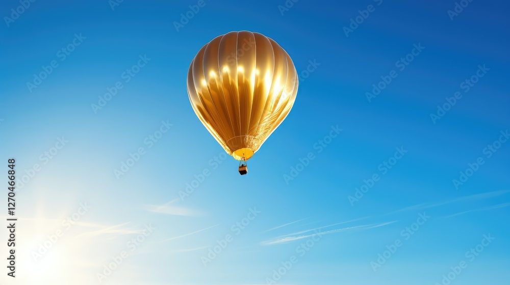Fototapeta premium float golden balloon