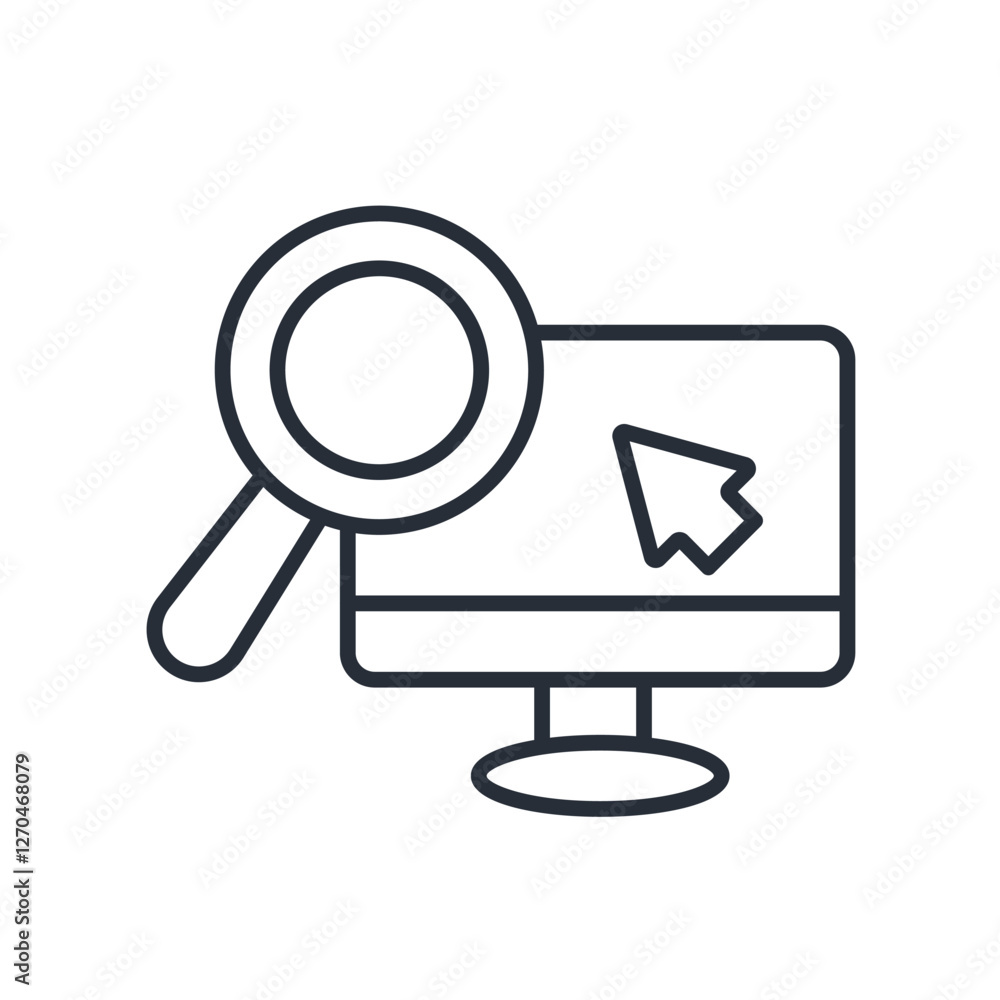 monitoring icon. vector.Editable stroke.linear style sign for use web design,logo.Symbol illustration. monitoring icon. vector.Editable stroke.linear style sign for use web design,logo.Symbol illustration.