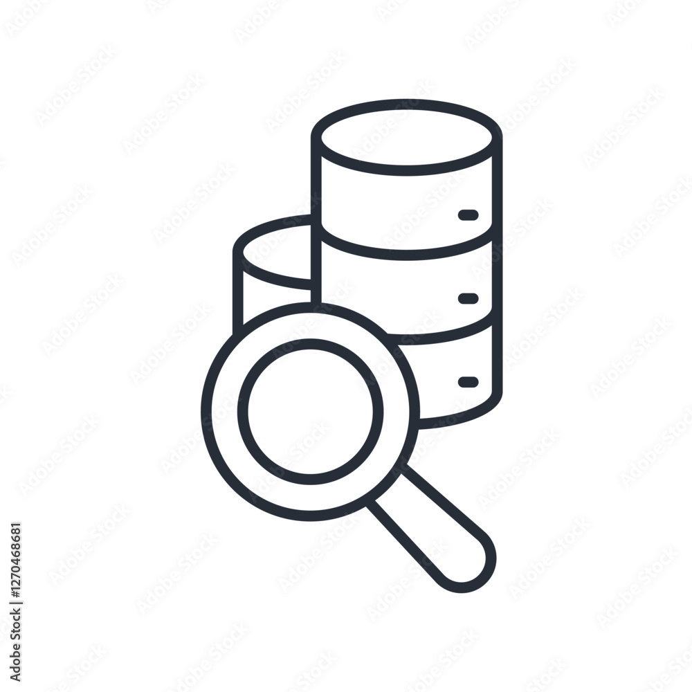 search data icon. vector.Editable stroke.linear style sign for use web design,logo.Symbol illustration. search data icon. vector.Editable stroke.linear style sign for use web design,logo.Symbol illustration.