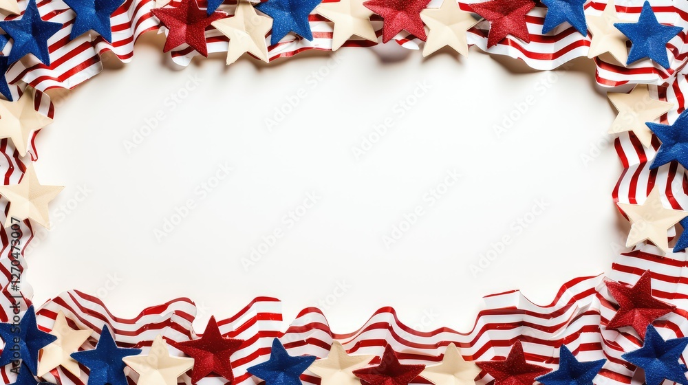 Obraz premium american stars stripes border