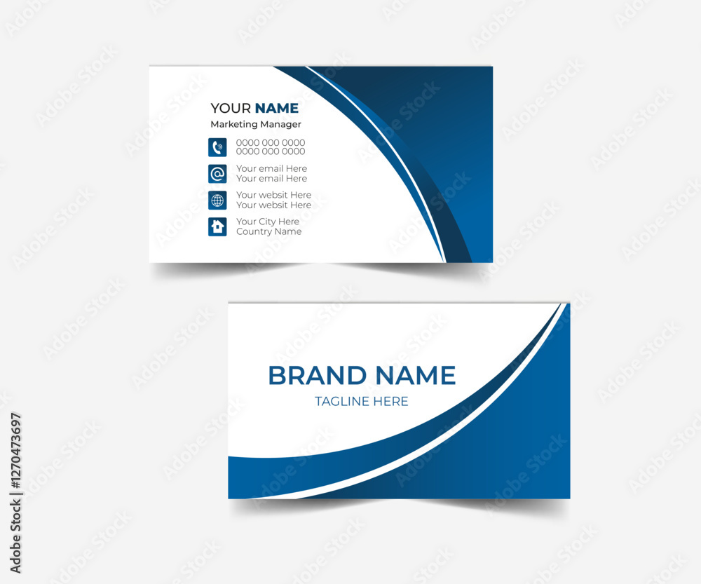 Marketing manager business card Marketing manager business card