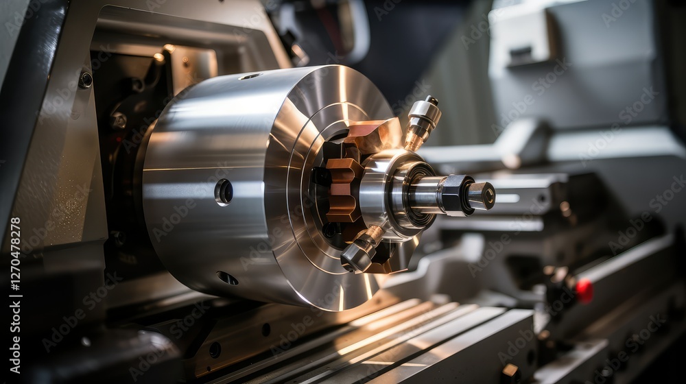 Fototapeta premium craftsmanship metal lathe