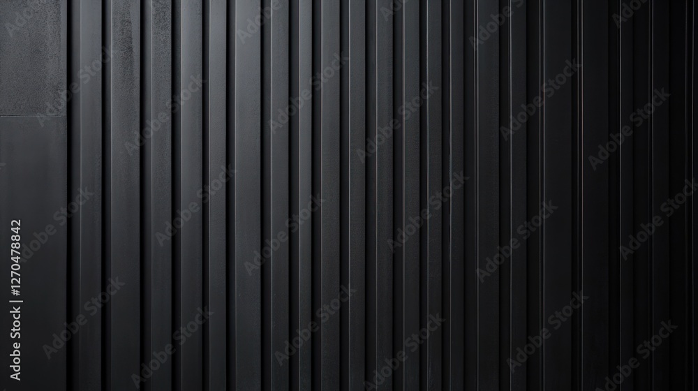 Matte black wall with thin white vertical lines to create depth Matte black wall with thin white vertical lines to create depth