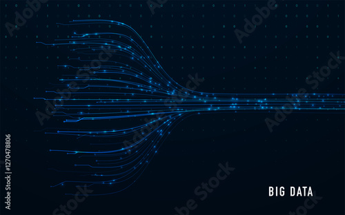 Abstract big data code representation. Modern high-tech data background. Graphic concept for your design