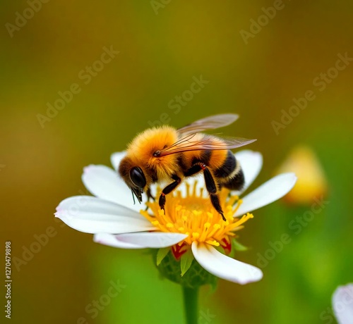 Wallpaper Mural bee on a flower Torontodigital.ca