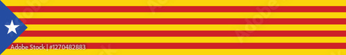 Flag of Catalonia. Catalonia flag long banner digital vector illustration