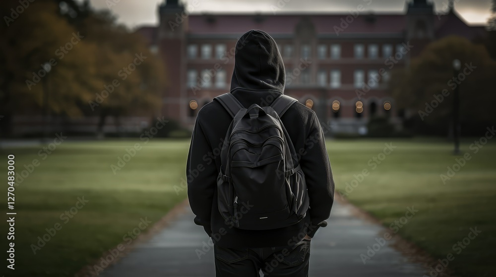 Fototapeta premium backpack college black