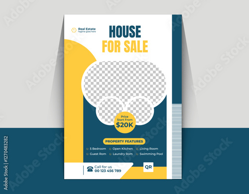 Real Estate Home Sale Flyer Template – Creative, Print-Ready A4 Design