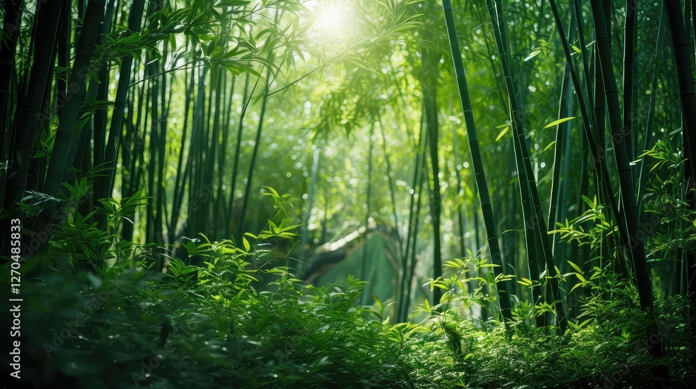 Obraz premium forest green bamboo