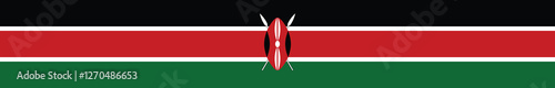 Flag of Kenya. Kenya long banner flag digital vector illustration