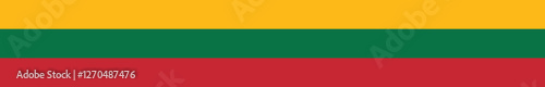 Free Download Flag of Lithuania. Lithuania long banner flag digital vector illustration - GFXLoad