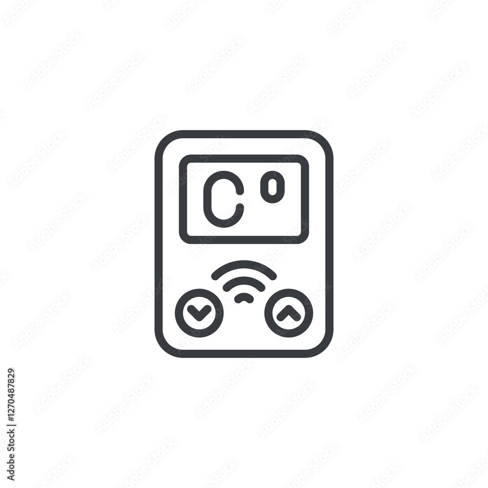 Smart Thermostat line icon Smart Thermostat line icon