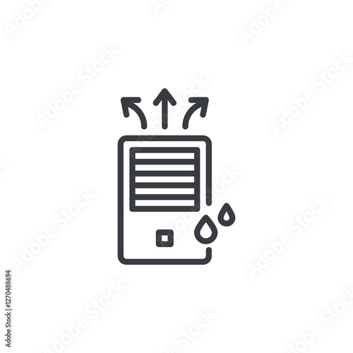 Dehumidifier system line icon