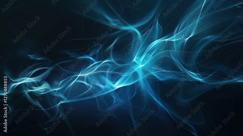 Naklejka premium Abstract Blue Smoke