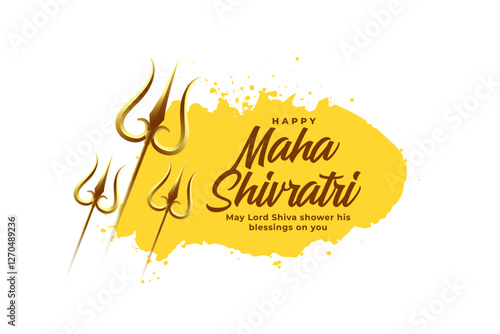 happy maha shivratri religious background with grungy effect