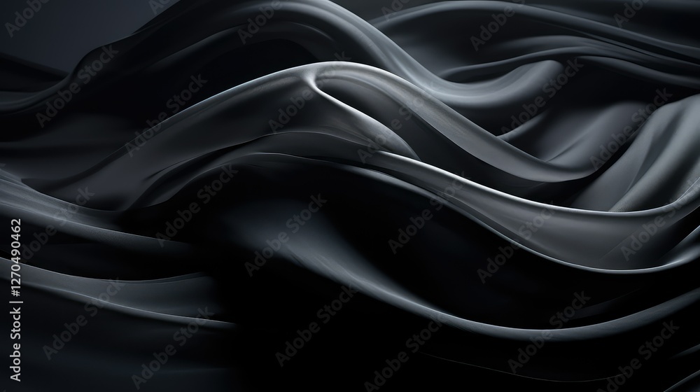 Obraz premium texture black silk