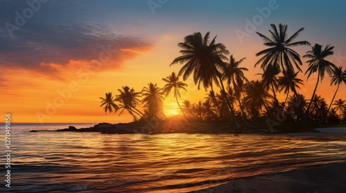 suntropical island palm trees
