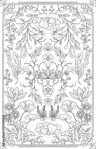 Art Nouveau Floral border and Frame design