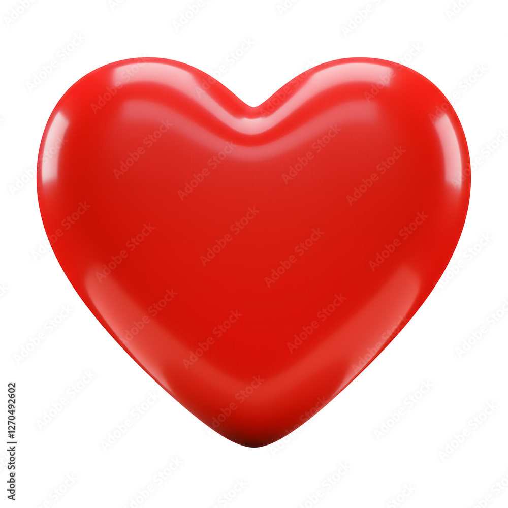 Single Red Heart Shape Illustration on Transparent Background for Valentine's Single Red Heart Shape Illustration on Transparent Background for Valentine's
