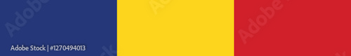 Flag of Romania. Romania long banner flag digital vector illustration