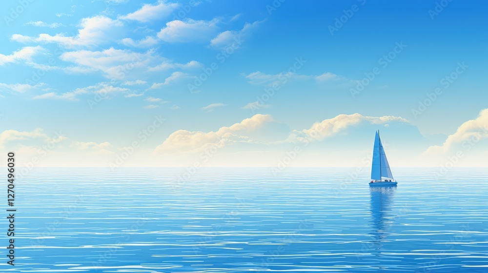 Obraz premium cloudless blue sky sun