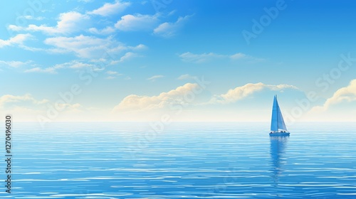 cloudless blue sky sun