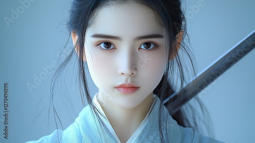 ninja girl. A samurai woman. 