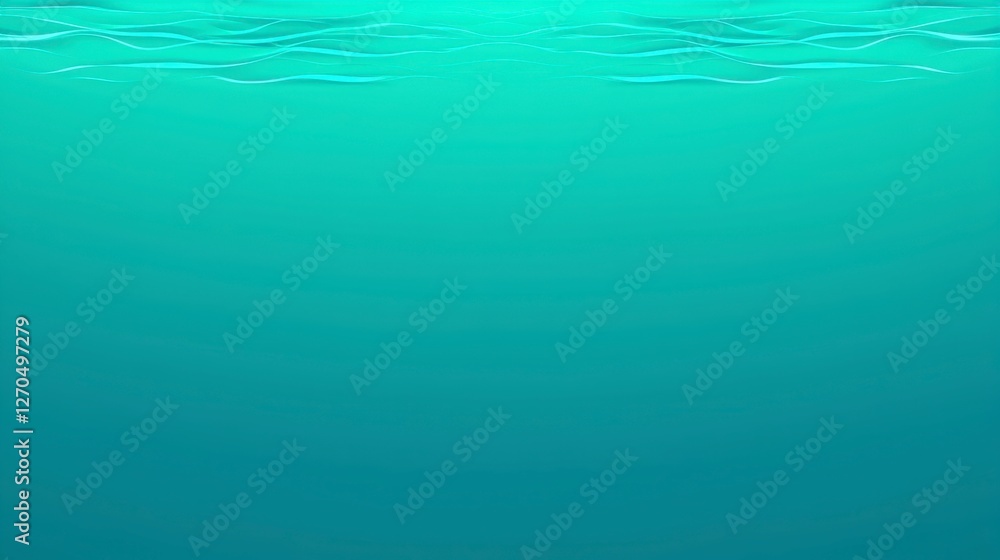Obraz premium serene underwater scene with soft waves and calming blue green gradient. Perfect for backgrounds or aquatic themes