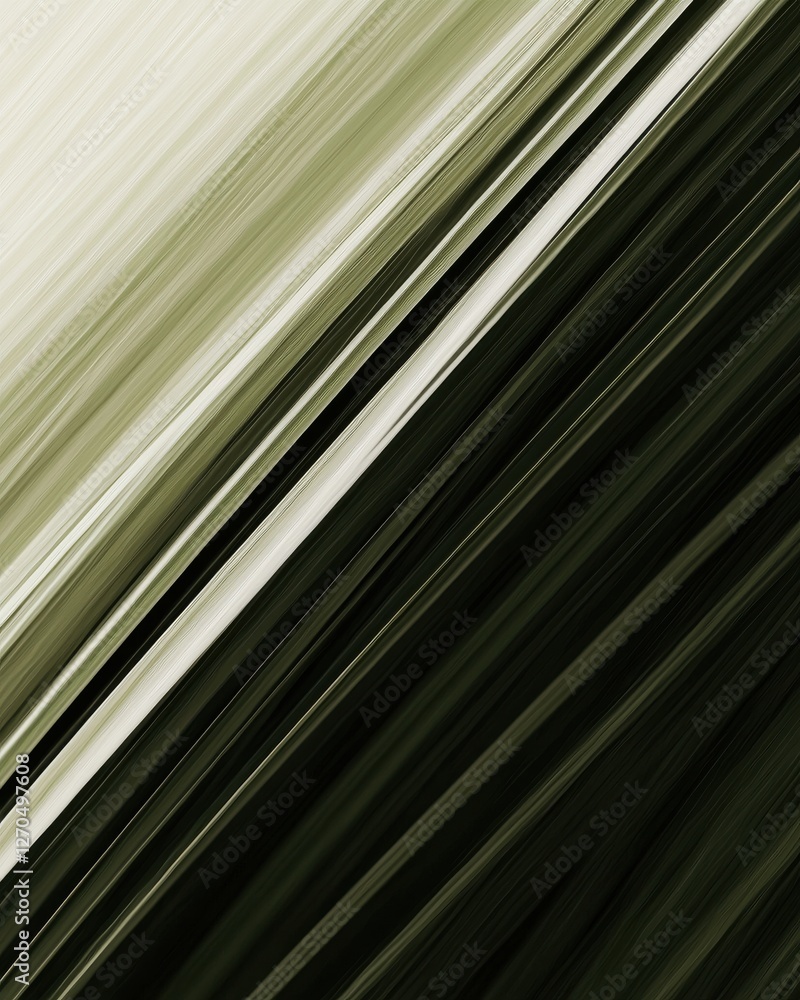 Obraz premium Abstract Digital Artwork With Flowing Lines In Green