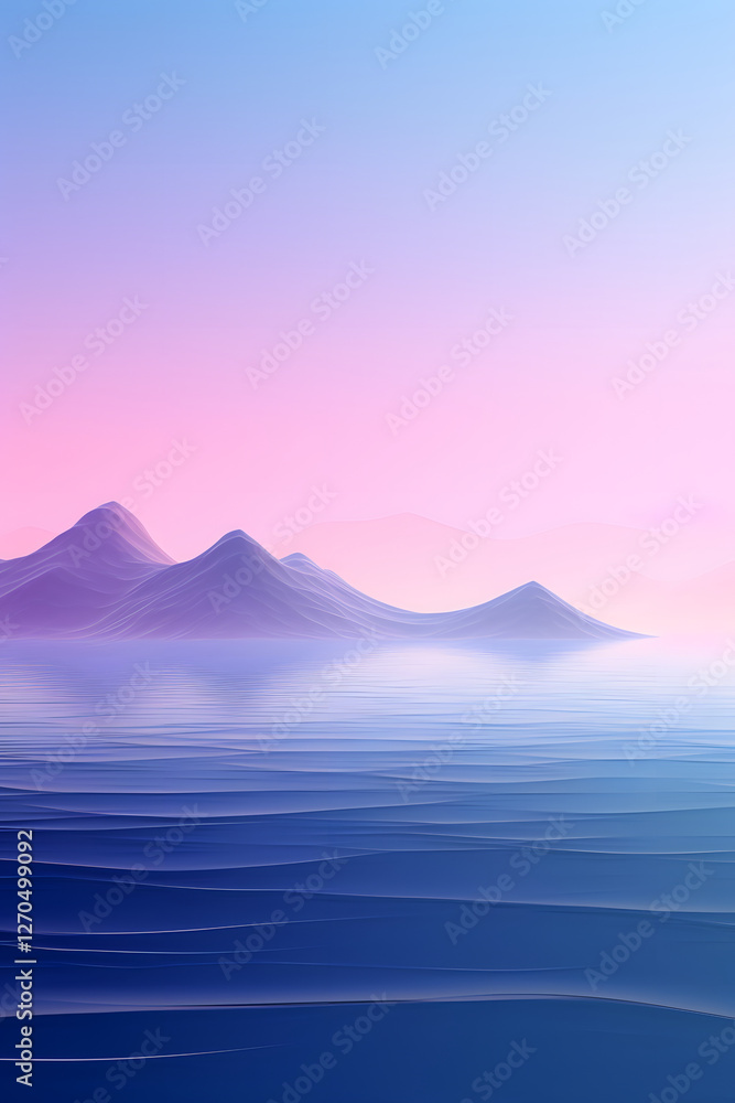 Fototapeta premium purple mountains landscape abstract graphic poster background