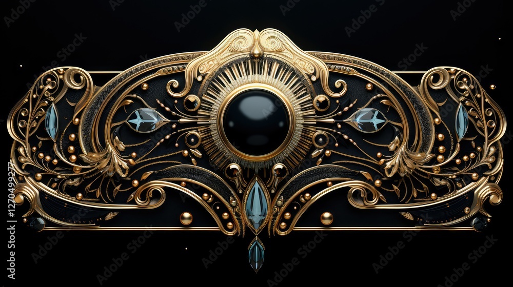 Fototapeta premium deco jewelry black background