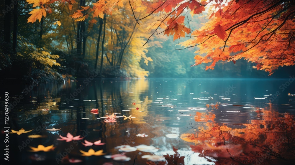 Fototapeta premium brown autum leaves