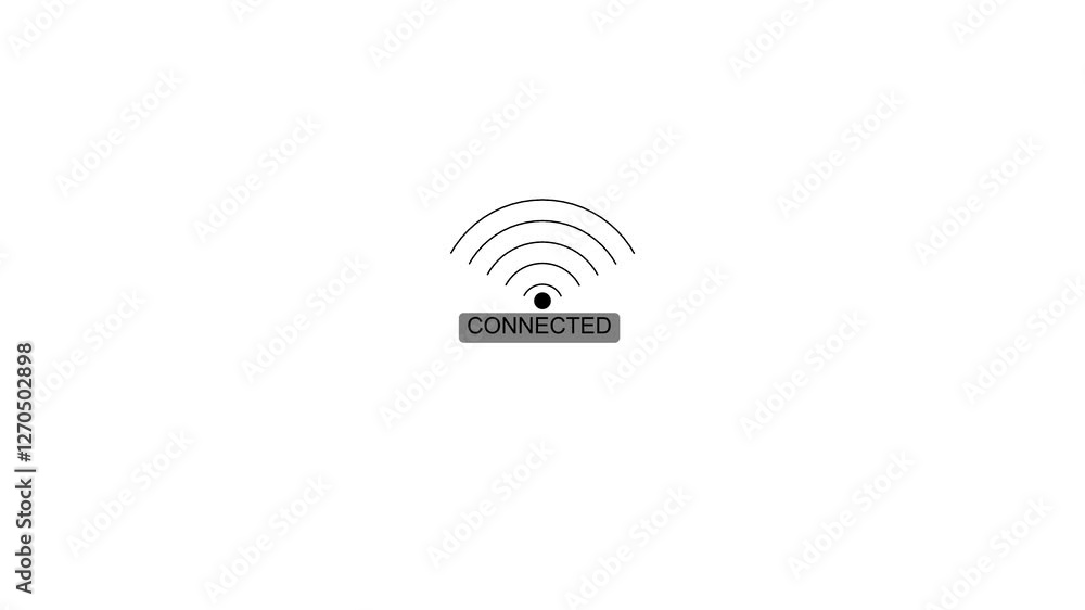 glowing neon WiFi wireless mobile connection and internet hotspot symbol digital concept. Cyber technology and computer network background abstract 3d animation.
