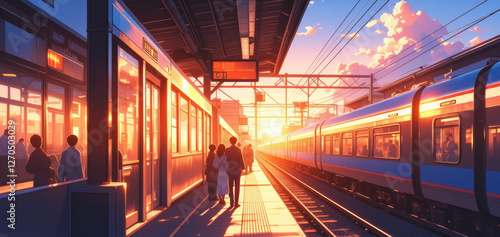  anime wallpaper japanese tokyo city architecture illustration background