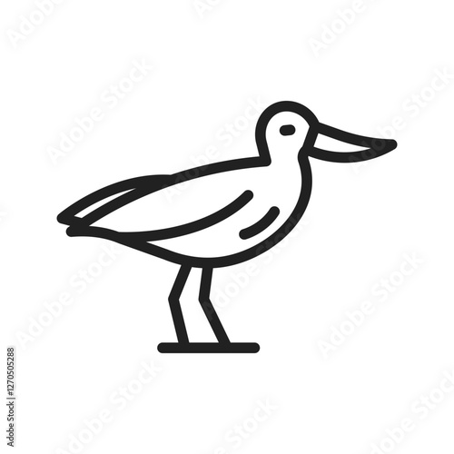 Avocet icon vector image. Suitable for mobile apps, web apps and print media.
