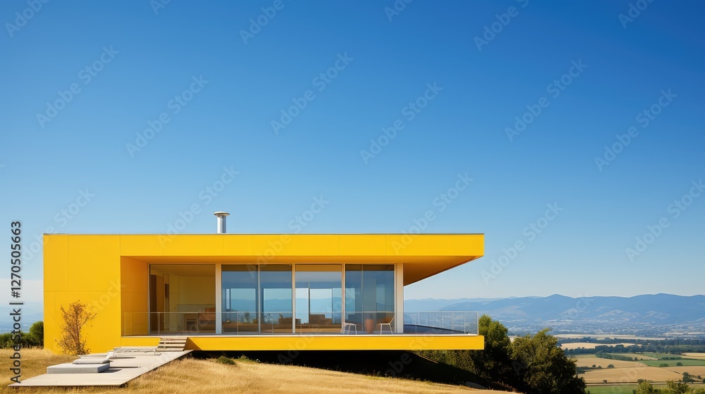 Fototapeta premium roof yellow house