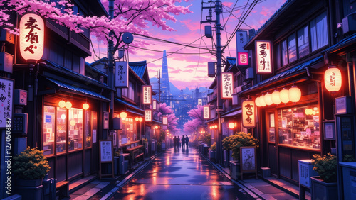 Wallpaper Mural  anime wallpaper japanese tokyo city architecture illustration background Torontodigital.ca